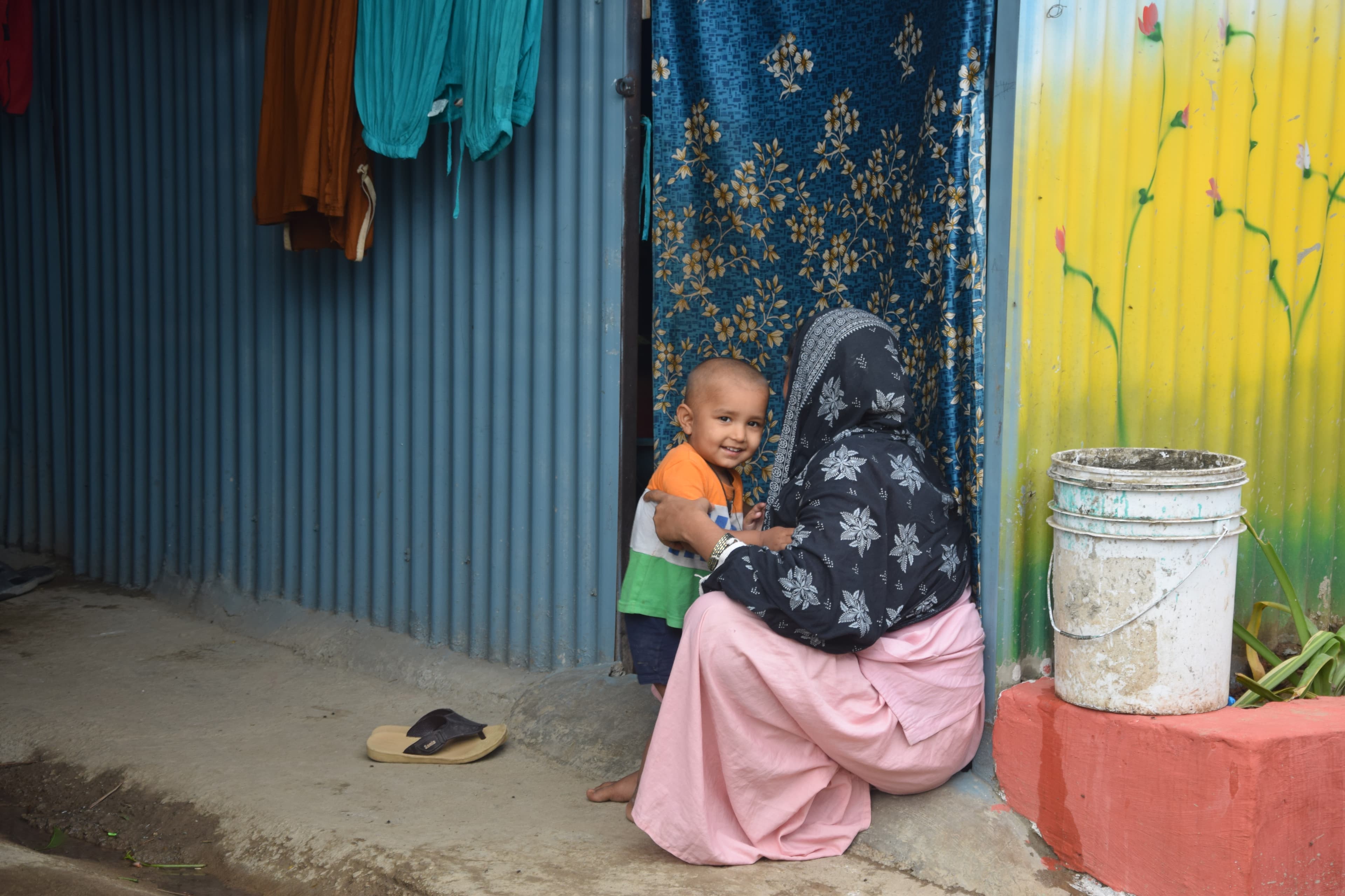 Mother and child at a Sanjeevan community centre